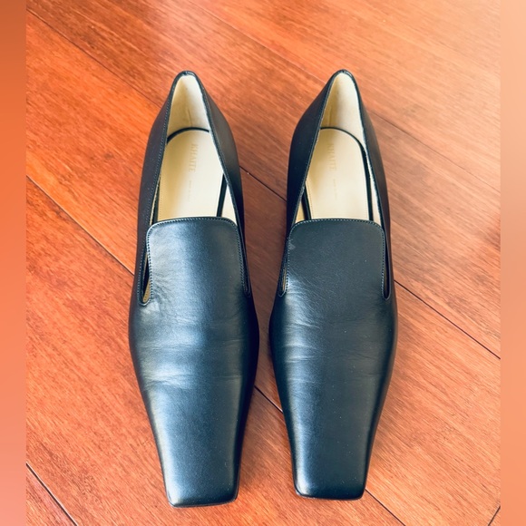 Final Price Khaite Marfa Black Leather Slip on Loafer Flat Shoes Eu 38.5 US 8.5 - Picture 7 of 17